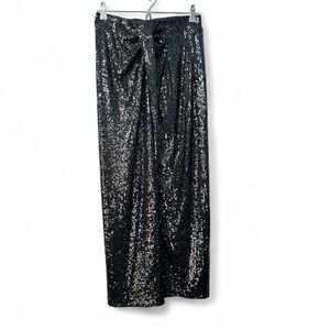 RACHEL ZOE Black Sequins Midi A Line Midi Small Special Occasions  Skirt